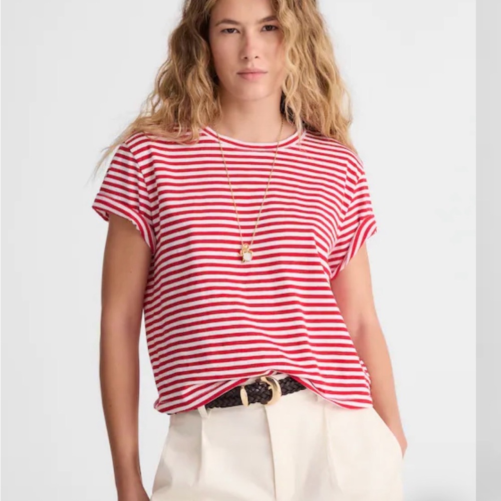 Madewell Boxy-Crop Tee in Soft Slub